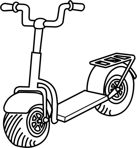 Imagem de vetor linha arte da scooter do pontapÃ©