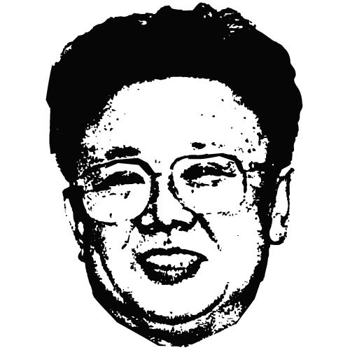 Retrato de Kim Jong-Il vector