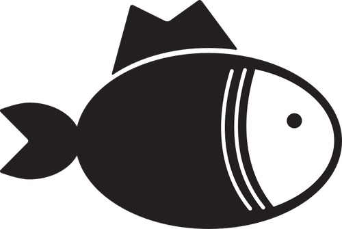 Fisk kjÃ¸kken ikonet vektortegning