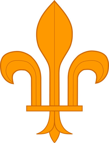 Vektor illustration av orange fleur-de-lis