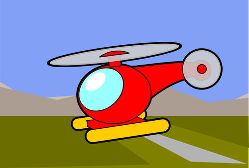 Kartun gambar helikopter