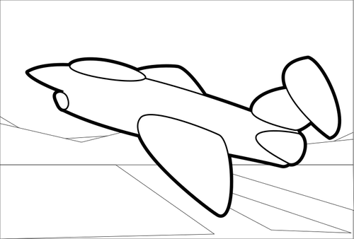 Supersoniske flyet vektortegning