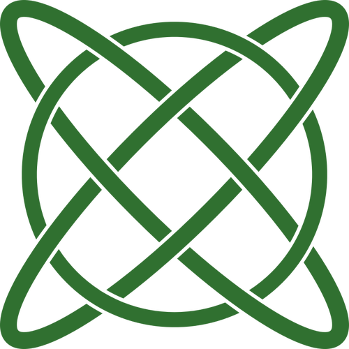 Vector image of atom path sign in a circle
