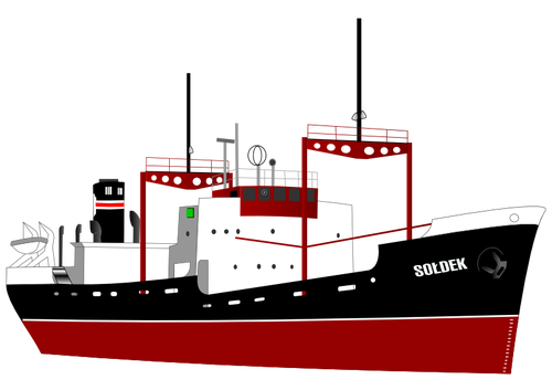 Soldek freight ship vector clip art