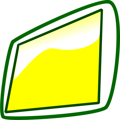 Tablett Icon mit grÃ¼nen Rahmen Vektor-Bild