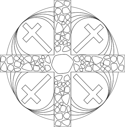 Grafica vectoriala de Passiontide Mandala