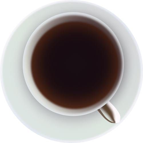 Vector afbeelding van koffie of thee in cup
