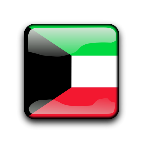 BotÃ³n de Kuwait vector bandera