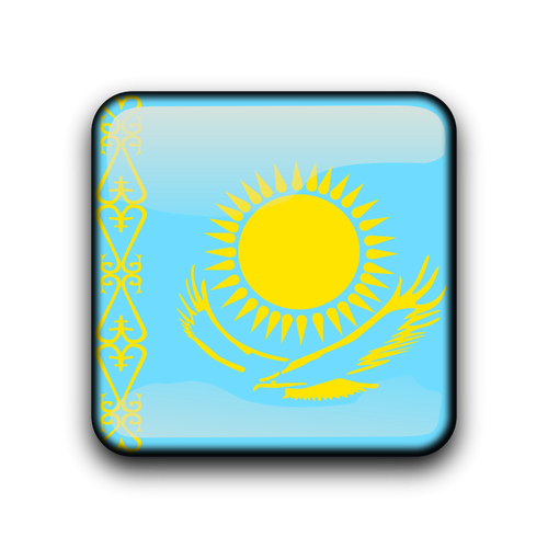 Kazakhstan vektor bendera tombol