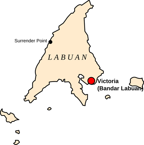 Kart over Labuan, Malaysia