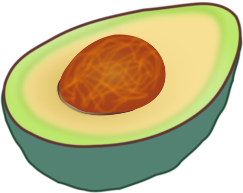 Avocado skÃ¤r i halv vektor ClipArt