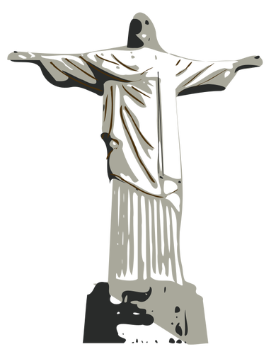 Vektor-Illustration von Christus dem ErlÃ¶ser-statue