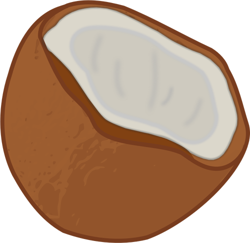 Vektor-Bild von HÃ¤lfte ein Kokos-Frucht-Symbol