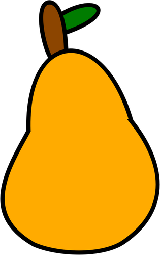 Cartoon pear vector illustration