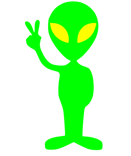Green alien vector image