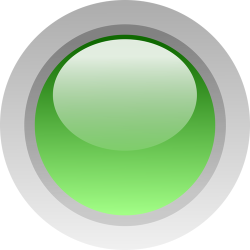 Doigt taille bouton vert vector clip art