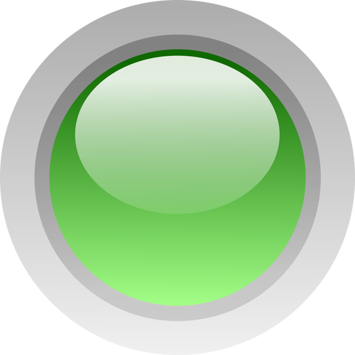 Finger size green button vector clip art