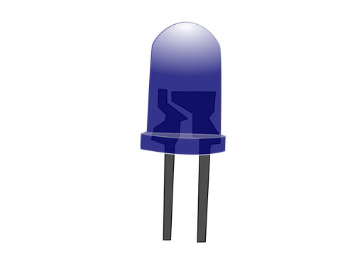Blaue LED-Lampe (aus)