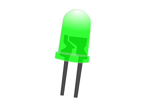Lampa LED verde de pe