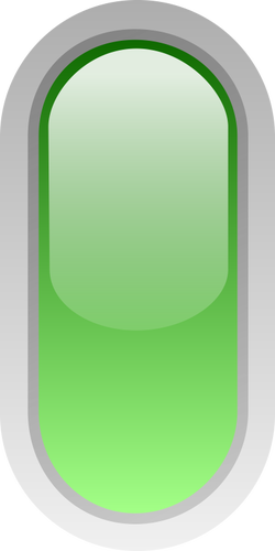 PÃ­lula na vertical em forma de botÃ£o verde vetor clip-art