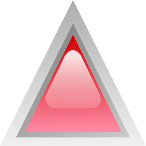 Rode led driehoek vector afbeelding
