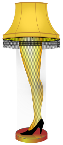 Image vectorielle de Lady jambe lampe