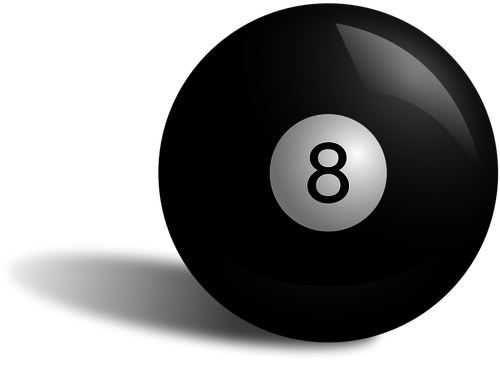 Vektor illustration av pool bollen 8