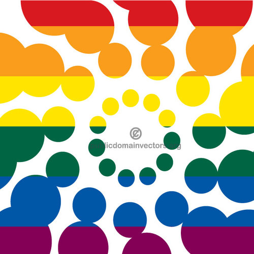 Retro-Hintergrund mit LGBT-Farben