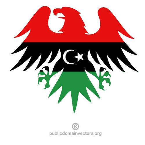 Kartal ÅŸeklinde Libya bayraÄŸÄ±