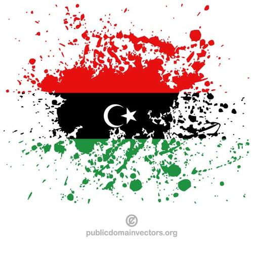 Boya konturu Libya bayraÄŸÄ±