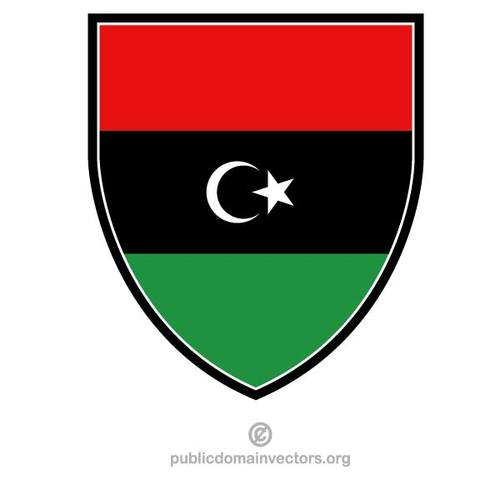 Flaga Libii w ksztaÅ‚cie tarczy