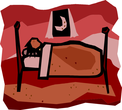 Illustration vectorielle de personne endormie