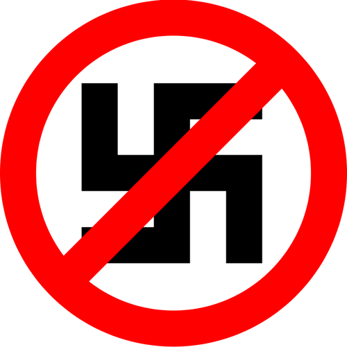 Nazism forbidden vector symbol