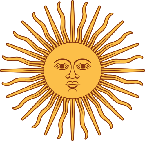 Slunce mÅ¯Å¾e Vektor Klipart