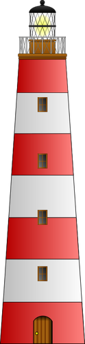 Afbeelding van de vuurtoren van rode en witte gebouw