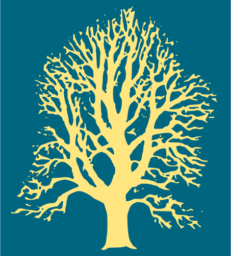 Var copac galben silueta vector imagine