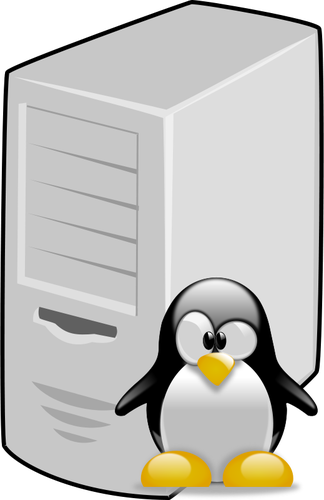 Linux server vektorbild