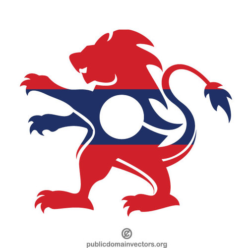 Lion hÃ©raldique du drapeau du Laos