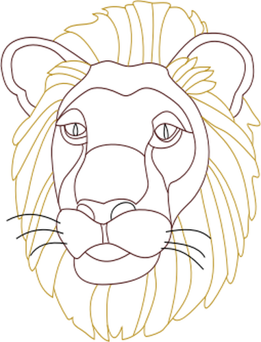TÃªte de Lion image vectorielle livre Ã  colorier