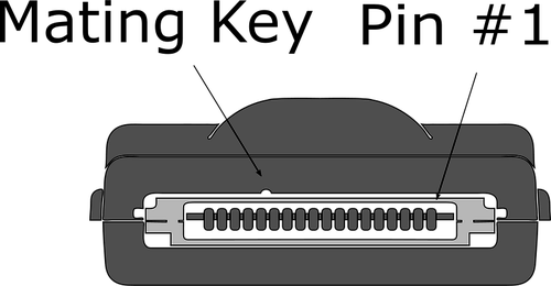 Vektor-Bild des 18-Pin-Anschluss in PDA