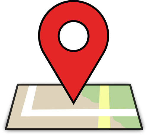 Carte emplacement icÃ´ne vector image