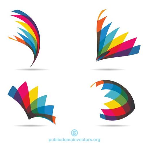 Elementos de colorido logotipo 4