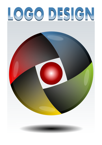 Imagine vectorialÄƒ de roÅŸu, galben, verde ÅŸi albastru rotund ideea de logo-ul