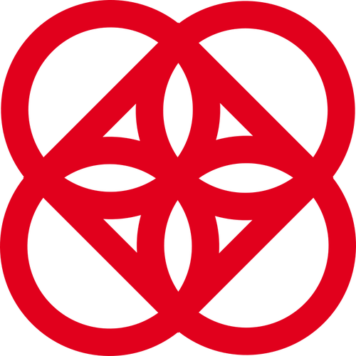 Gambar vektor ide logo merah