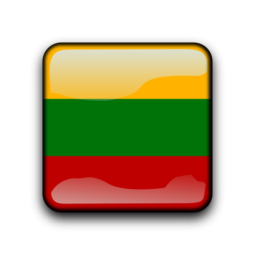 BotÃ£o de bandeira de vetor de LituÃ¢nia