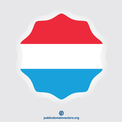Luxemburgska flaggan klistermÃ¤rke