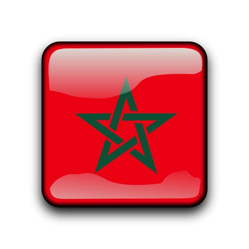 Maroko vektor bendera tombol