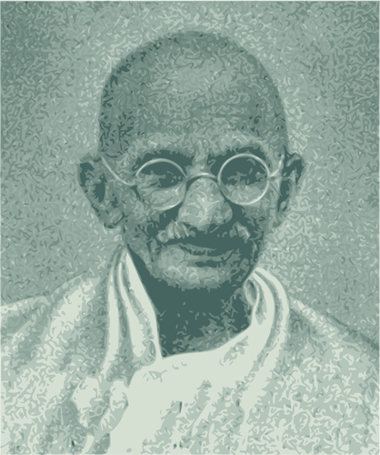 Vektorgrafik PortrÃ¤t von Mahatma Gandhi