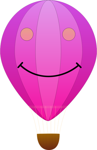 Sorridente immagine vettoriale pallone rosa