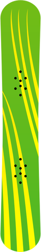 GrÃ¶n och gul snowboard vektor ClipArt